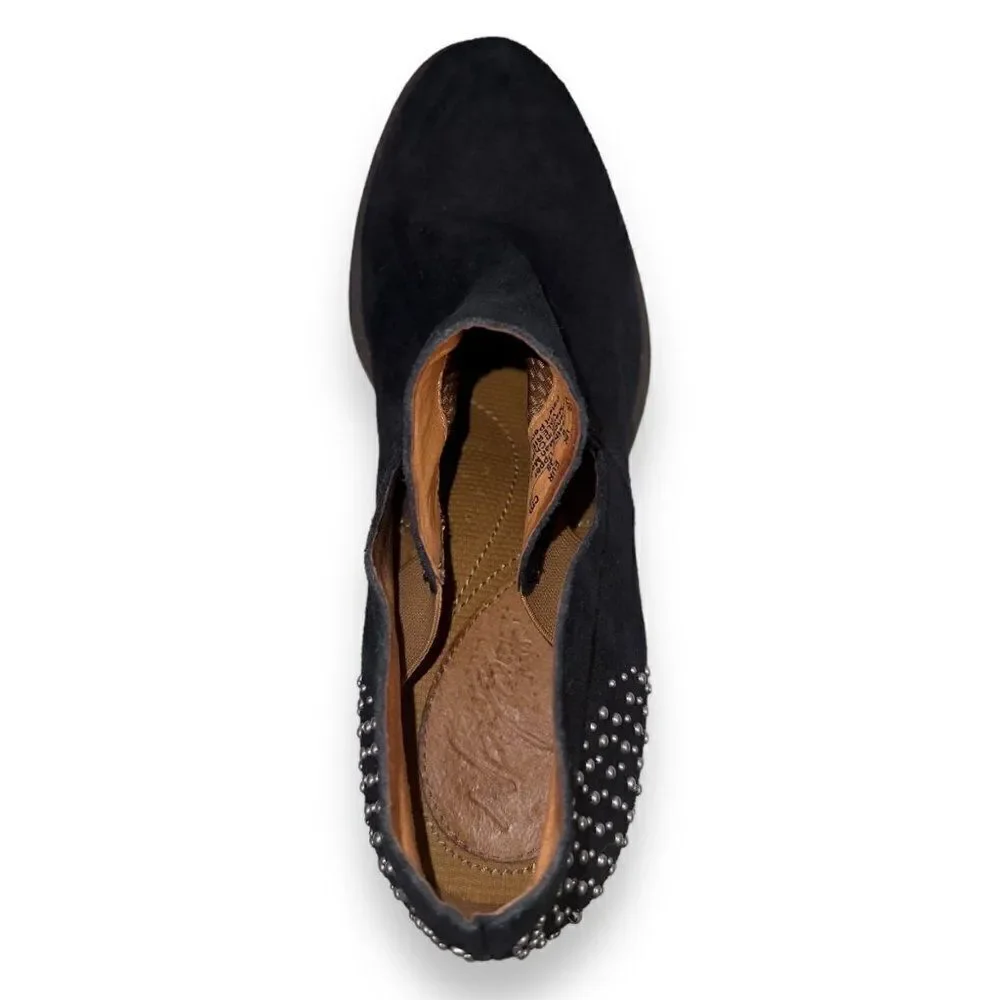 Naya Valerie Studded Suede‎ Ankle Booties Black / Silver Studs Women's 8M